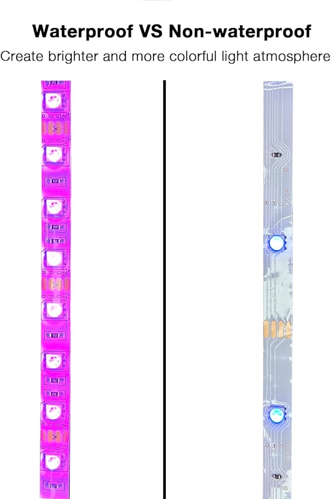 DAYBETTER Waterproof Led Lights for Bedroom, 32.8ft (2 Rolls of 16.4ft) Led Strip Lights, 300 LEDs Color Changing RGB 44 Keys Remote Controller, 12v for Outdoor Room Home Party Christmas Decoration