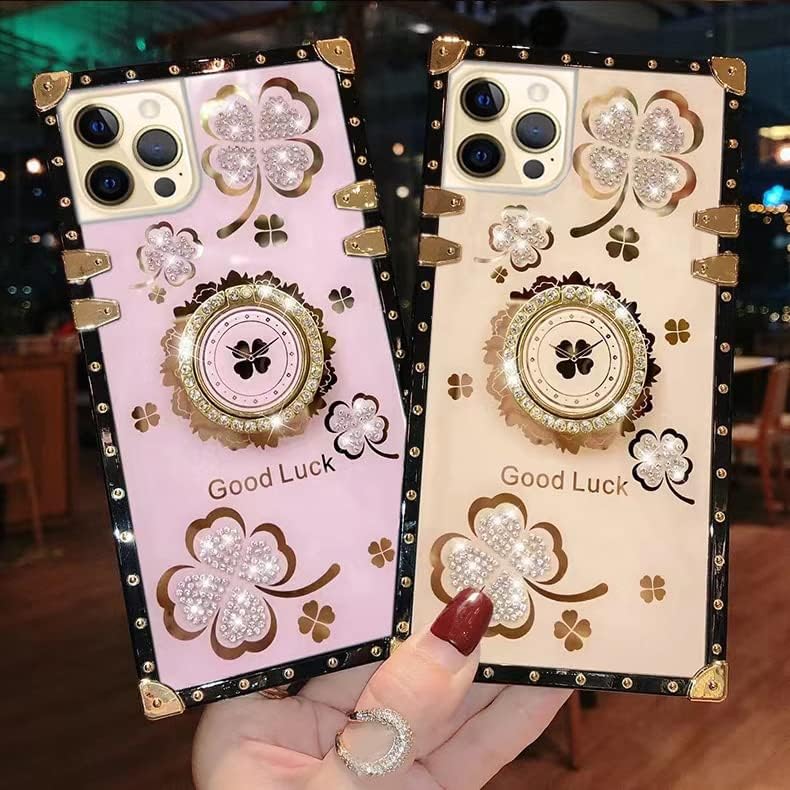 iPhone 12 Pro Max Bling Case - 6.7" Luxury Cute Shine Sparkly Glitter Diamond Rhinestone Flower Soft Phone Cover with