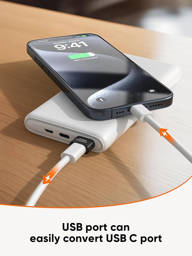 CableCreation USB to USB C Female Adapter 4Pack Compatible with iPhone 16, 15, Samsung Galaxy S24, iPad, Apple Watch, Airpods, CarPlay