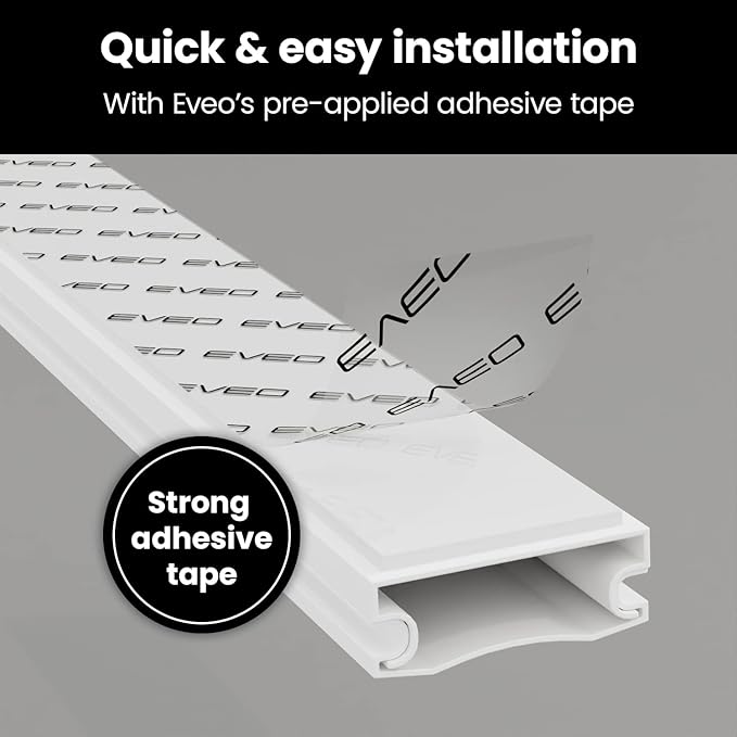 Cord Covers for Wires on Wall - 150in Cable Management Cable Hider - Cord Hiders for TV On Wall - Paintable Cable Concealer - Wire Covers for Cords - 10X (L16 x W0.95 x H0.5) - Medium | Black