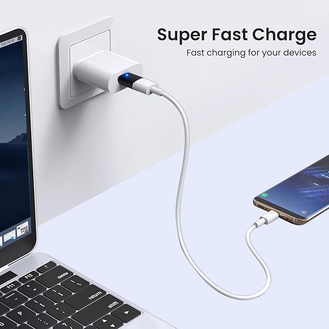 USB-C to USB-A Adapter (2-Pack), USB C Male to USB 3.0 Female Adapter Charging High-Speed Data Transfer and OTG Compatible with Phone/Tablet/Laptop and More - Black