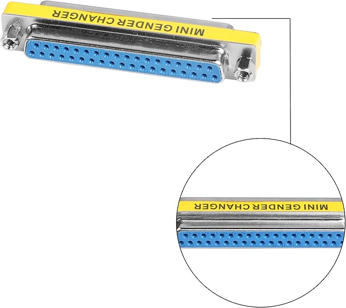MEIRIYFA DB37 37 Pin Gender Changer D-SUB 37Pin Female to Femake Coupler Serial Cable Gender Changer VGA Adapter Connector-2PCS (Female)