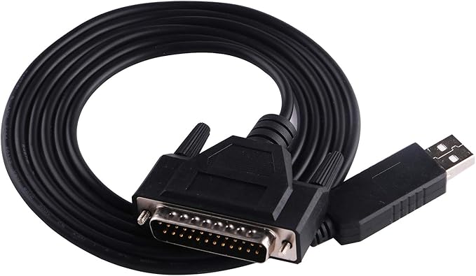 USB RS-232 to DB25 Serial Adapter Cable for Fanuc CNC DNCLINK Configuration Copy Setting,Compatible wiith Windows,Linux,MAC OS 16FT