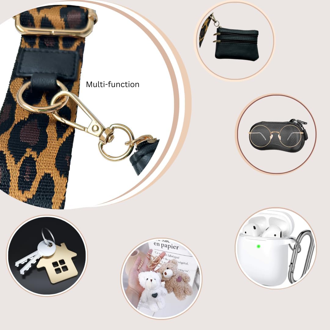 Phone Lanyard Crossbody Adjustable Strap with Zipper, Leather Wallet Pouch, Multifunctional Phone Lanyard