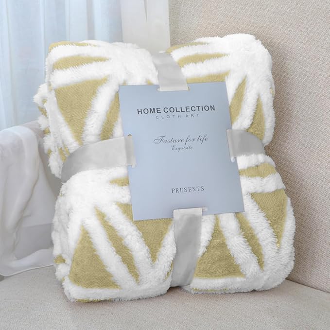 LOMAO Sherpa Fleece Blanket Fuzzy Soft Throw Blanket Dual Sided Blanket for Couch Sofa Bed (Fruit Green, 60''x80'')