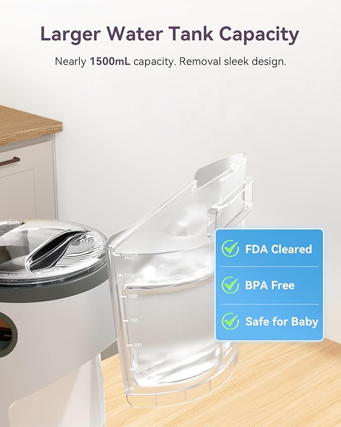 Instant Formula Maker comfyer, Customizable and Automatic Formula Dispenser Machine with Accurate Temperature Control for Baby, Automatic Powder Blending for All Brands of Bottle and Formula, White