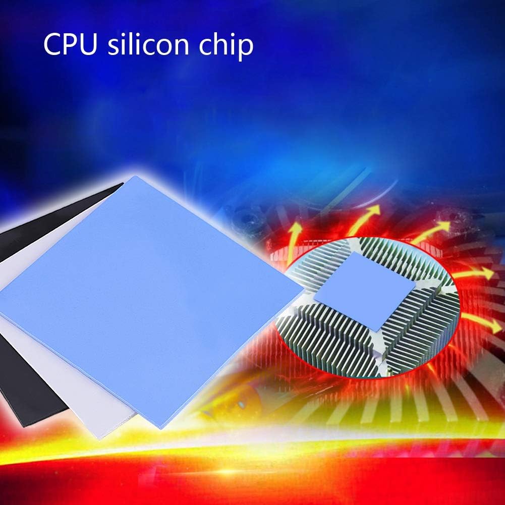 Zer one CPU Thermal Pad 100x100x2.0mm, Grey Silicon Thermal Conductivity Sheet Insulation Paste Gap Filler
