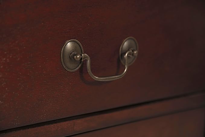 Signature Design by Ashley Alisdair Traditional 2 Drawer Nightstand, 23.75" Tall, Dark Brown