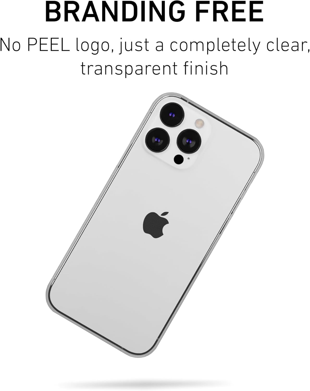 PEEL Flexible Thin Case for iPhone 13 Pro (Clear Soft) - Slim Minimalist Design, Branding Free, Soft TPU Material,