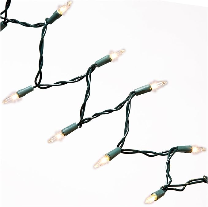 Noma/Inliten Holiday Wonderland 100-Count Clear Christmas Light Set,Green Wire
