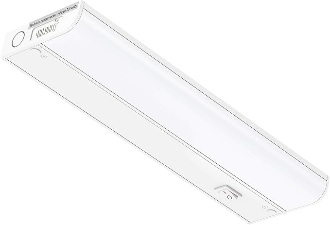GETINLIGHT 12-inch Hardwired Only LED Under Cabinet Lighting, Daylight White(5000k), Dimmable, Matte White Finished, ETL Listed, IN-0201-11-WH-50