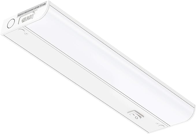 GETINLIGHT 12-inch Hardwired Only LED Under Cabinet Lighting, Soft White(3000K), Dimmable, Matte White Finished, ETL Listed, IN-0201-11-WH