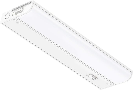 GETINLIGHT 12-inch Hardwired Only LED Under Cabinet Lighting, Soft White(3000K), Dimmable, Matte White Finished, ETL Listed, IN-0201-11-WH