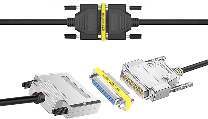MEIRIYFA DB25 25 Pin Gender Changer D-SUB 25Pin Coupler Serial Cable Gender Changer RS232 VGA Adapter Connetor for Applications Pack of 2 (Female to Female)