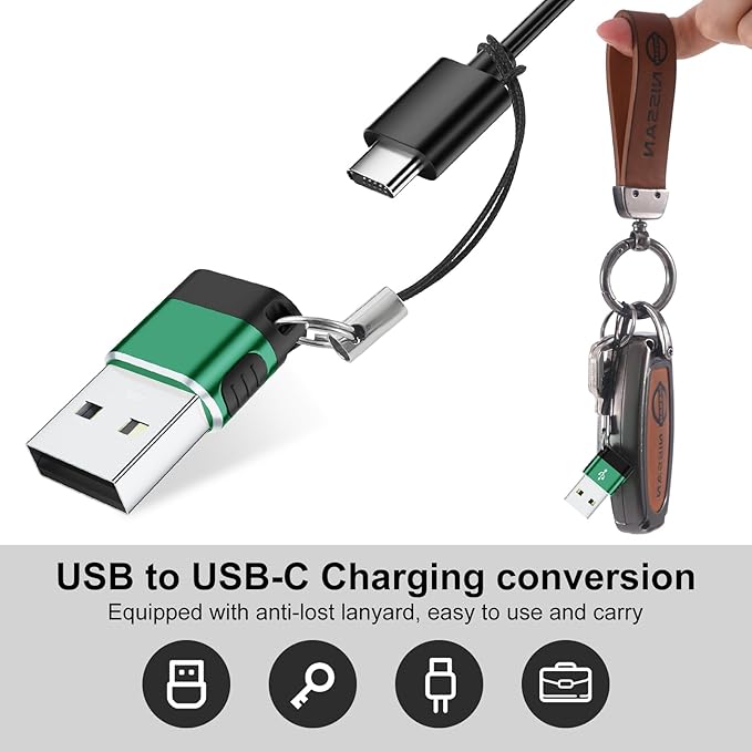 USB A to USB C Adapter 6 Pack,USBA Type C Adapter,C Female to A Male Data Charging Converter Adaptor for iPhone 16 15 14,MacBook,Laptop,PC,Tablet(Grey)