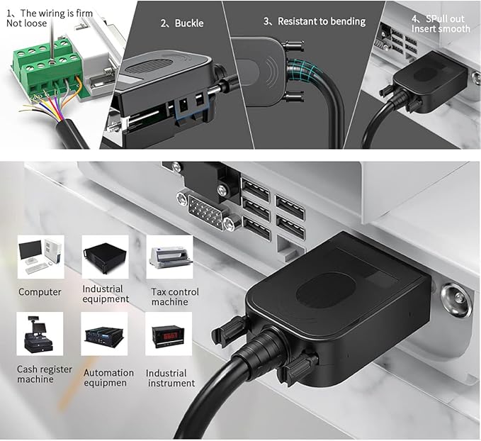 5Packs DB9 Breakout Female D-SUB 9-pin RS232 RS485 Serial Adapter to Terminal Connector Signal Module with Bolts Nuts and Screwdriver