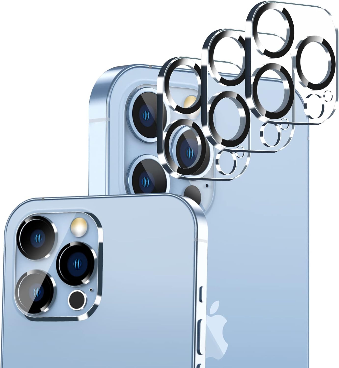 ORIbox Camera Lens Protector for iPhone 13 Pro Max and iPhone 13 Pro, 3 Packs Tempered Glass Protectors,