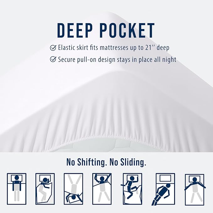 OLANLY Twin Quilted Fitted Mattress Pad – Soft Pillow Top Mattress Topper, Down Alternative Fill, Cooling Comfort Breathable Mattress Cover, Machine Washable Deep Pocket Mattress Protector, White