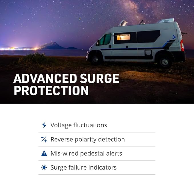 Progressive Industries EMS-PT30X Portable RV Surge Protector, Black, 30 Amp