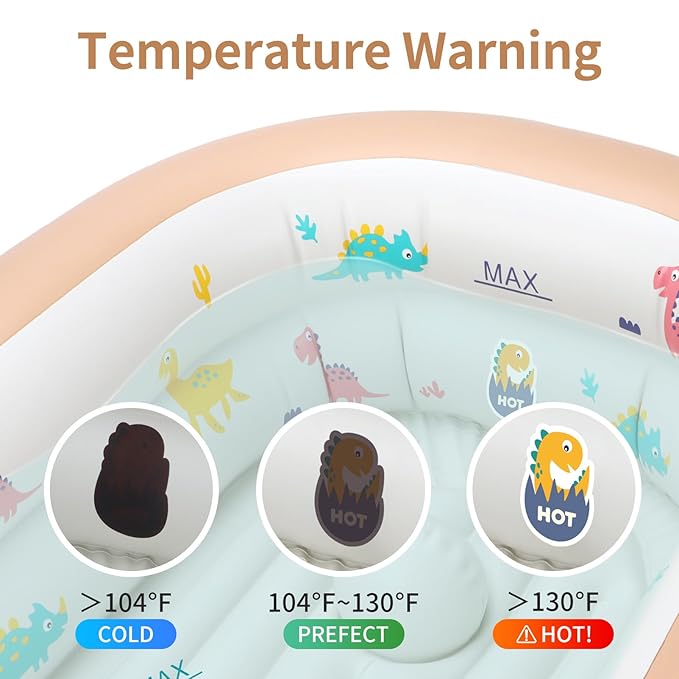 Swimbobo Inflatable Baby Bathtub – Soft, Portable Baby Bath for Infants and Toddlers, Easy to Inflate, Waterproof, Ideal for Home and Travel (Basic)