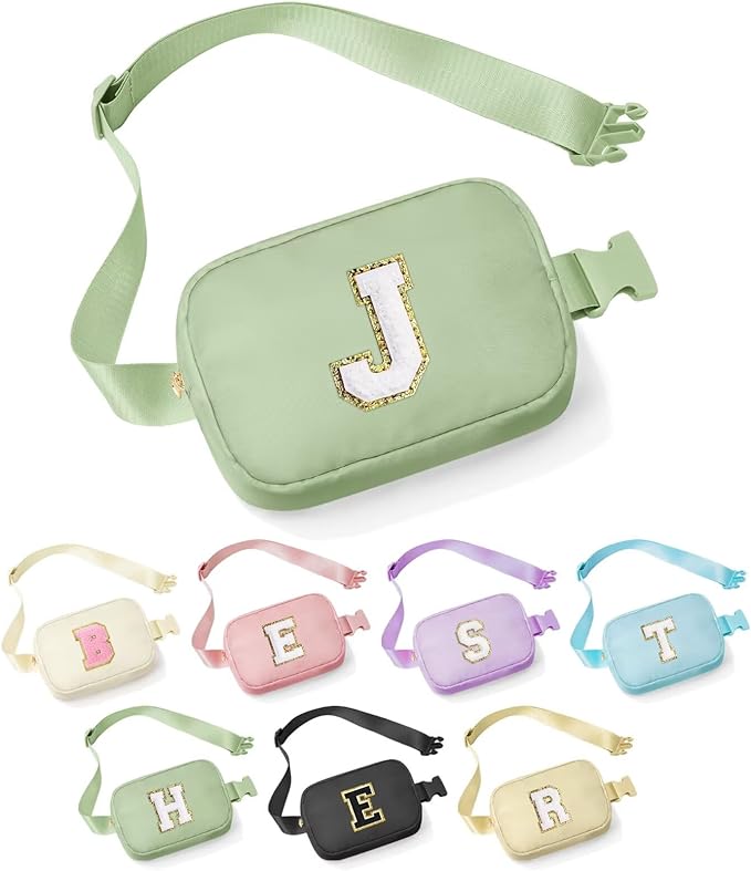 YOOLIFE Friend Gifts - Crossbody Bag for Women, Green Initial Crossbody Bag