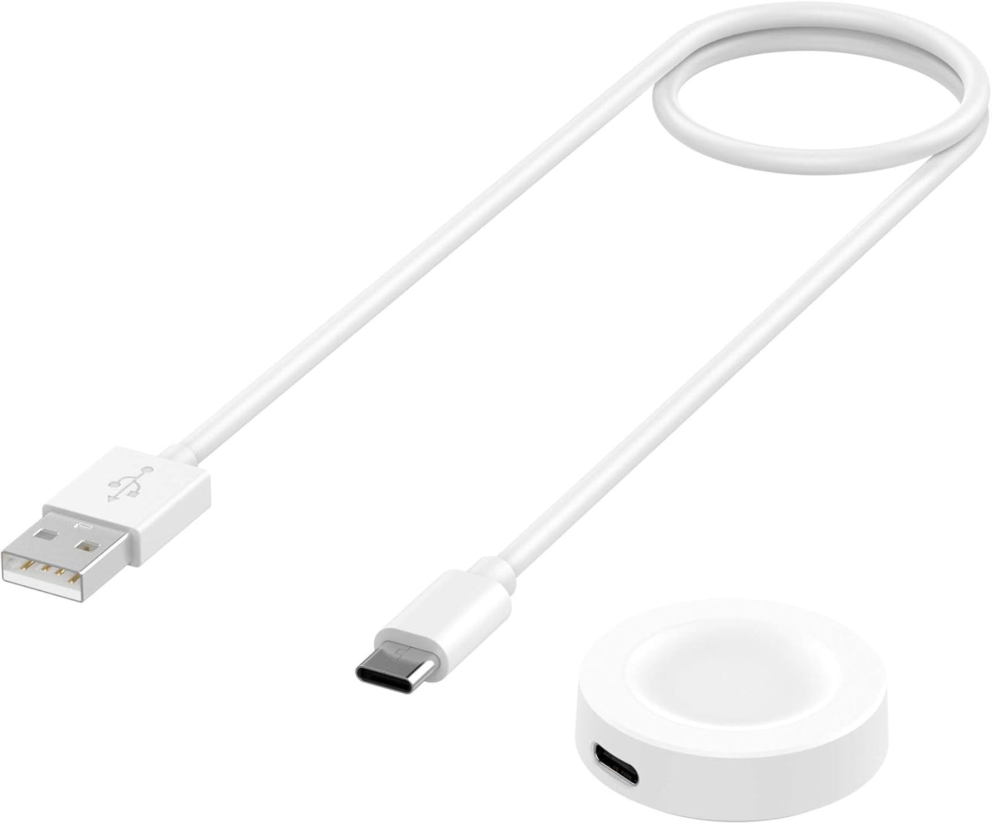 ECSEM Replacement Charger for Huawei Watch GT 2 Pro/Watch D, 100cm USB Charging Stand Cable Dock Station (White)