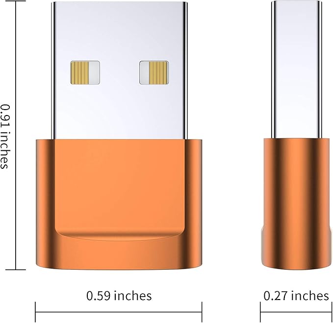 USB C Female to USB Male Adapter (4-Pack),Type C to USB A Charger Cable Adapter for iPhone 11 12 13 14 15 Plus Pro Max,Samsung Galaxy Note 20 S24 S23 Ultra,iPad Air 4 5 Mini 6 AirPods,Google Pixel XL