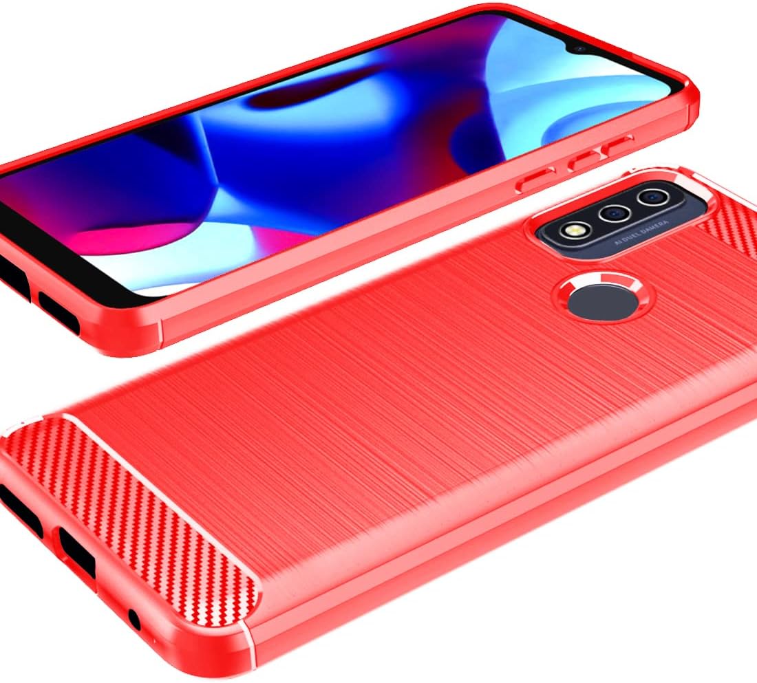 Osophter Moto G Pure Phone Case with 2pcs Screen Protector, Shock-Absorption Flexible TPU Rubber Protective Cover for