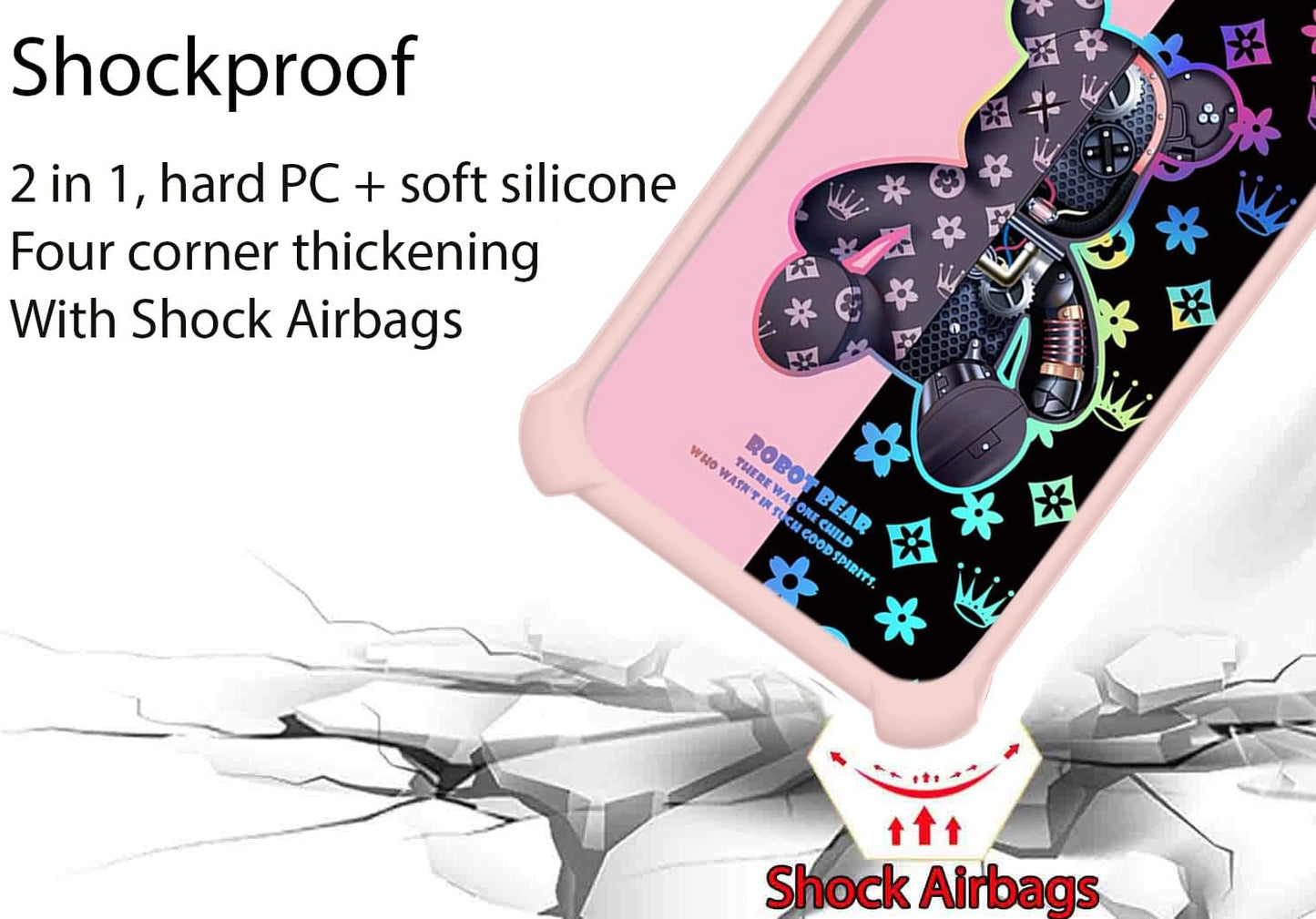 jioeuinly Vortex ZG65H Case, Compatible with Vortex ZG65 / ZG65 PRO, [with Tempered Glass Screen Protector][Ring