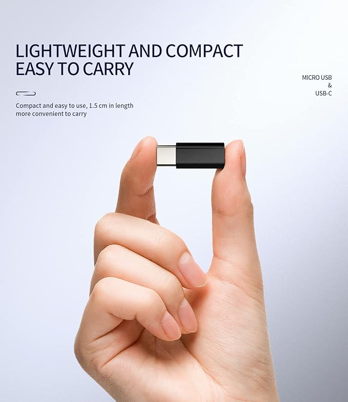 Micro USB Female to USB C Male(3pack) Adapter Android Port Charge Cable to Type-C Charging Converter for Pixel 5XL LG Compatible for Samsung Galaxy Note S10 S20 S21 Ipad Pro Air4 Cord Connector