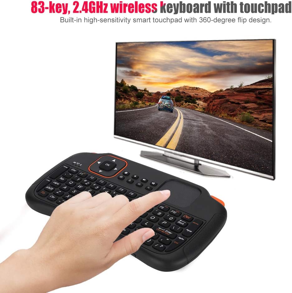 Yoidesu Mini Keyboard with Touchpad Mouse, 2.4GHz Rechargeable 83-Key Mini Keyboard Controller.