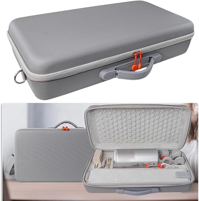 Carrying Case Protective Hard Travel Case For X-GIMI For M-oGo 4 2025 Portable Projector Storage Bag With Custom EVA Interior With Compartments Waterproof Anti-shock Storage Container Grey