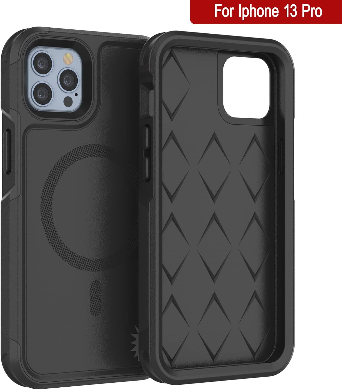 PunkCase for iPhone 13 Pro Case [Spartan 2.0], Clear Rugged Heavy Duty Cover with Tempered Glass Protector
