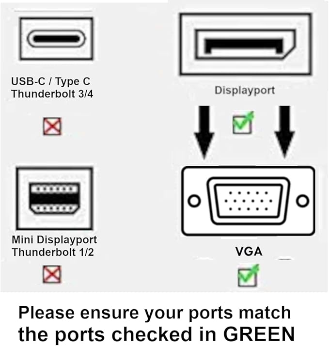 Kyper USKyper-1388 (1 Pack) DisplayPort DP to VGA Adapter Male to Female, 1080P Gold-Plated Converter for Computer Desktop Laptop Monitor Projector HDTV Compatible All Brands