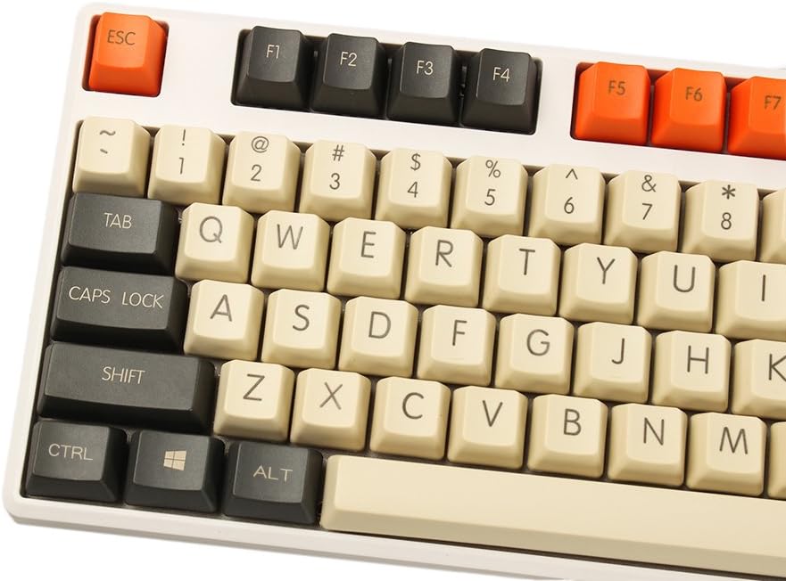 YMDK Carbon Top Print Keycaps for 60 87 104 Key OEM Profile MX Mechanical Keyboards (Only Keycap) - 87