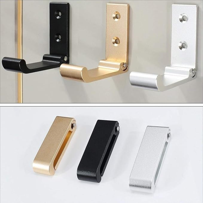 Folding Coat Hooks, Matte Black Wall Hooks for Hanging Coats Bathroom Towel Hooks Hardware Heavy Duty Aluminum Alloy Robe Hooks Wall Mounted DIY Coat Rack Hooks No Rust Indoor, Outdoor (6pcs-Black)
