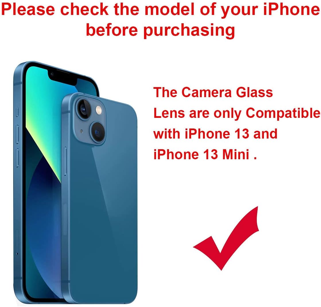 OEM Rear Back Camera Glass Lens Replacement for iPhone 13 and iPhone 13 Mini with Pre-Installed Adhesive and Repair