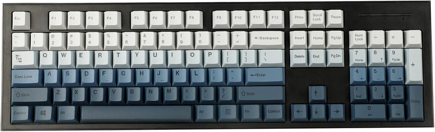 YMDK PBT Gradient Keycaps Cherry Profile Dye Sub Mac Keyset for ANSI ISO 104 TKL GK61 96 75 GMMK NCR80 Mx 1.7mm