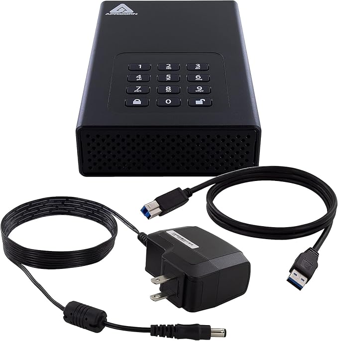 Apricorn 6TB Aegis Padlock DT 256-Bit Encryption USB 3 Hard Drive (ADT-3PL256-6000)