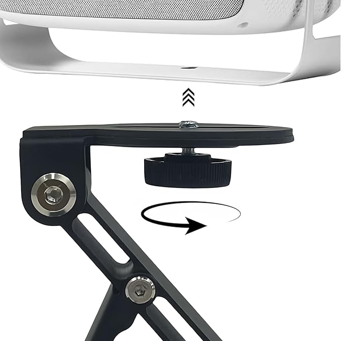 Projector wall Mount, Projector Stand Desktop and Ceiling Bracket with 1/4-Inch Screw, Adjustable 180-Degree Rotation, Dual Universal Joints, Stable Triangular Structure (Load-Bearing)