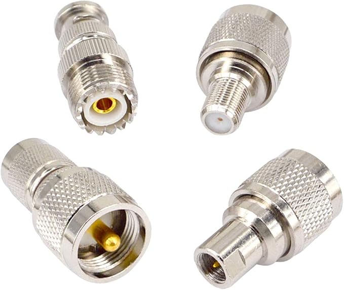 onelinkmore 20-Piece UHF Adapter Master Kit - PL259 SO239 to SMA BNC MCX FME F TNC Mini-UHF Connectors - RF Coaxial Converter Set for Ham Radio Base Stations, SDR, CB Scanners & HTs