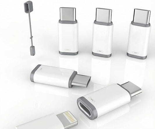 5 Pack Lightning to USB C Adapter for iPhone 15/16/17 Pro, Fast Charging & Data Sync for iPhone 17/16 Accessories, USB C Charger Cable, Not for Audio/OTG