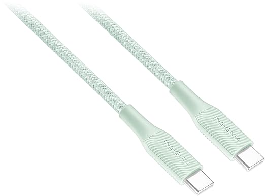 Insignia - 5' USB-C to USB-C Charge-and-Sync Cable - Green