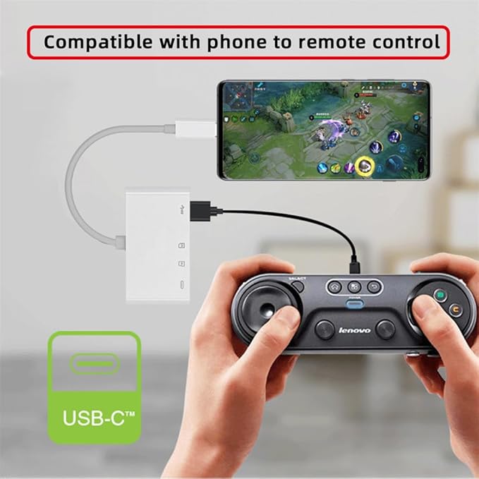 NFHK USB 2.0 Type C USB-C to TF Micro SD SDXC USB Female Card Reader PD 27W Adapter for Laptop Tablet Phone
