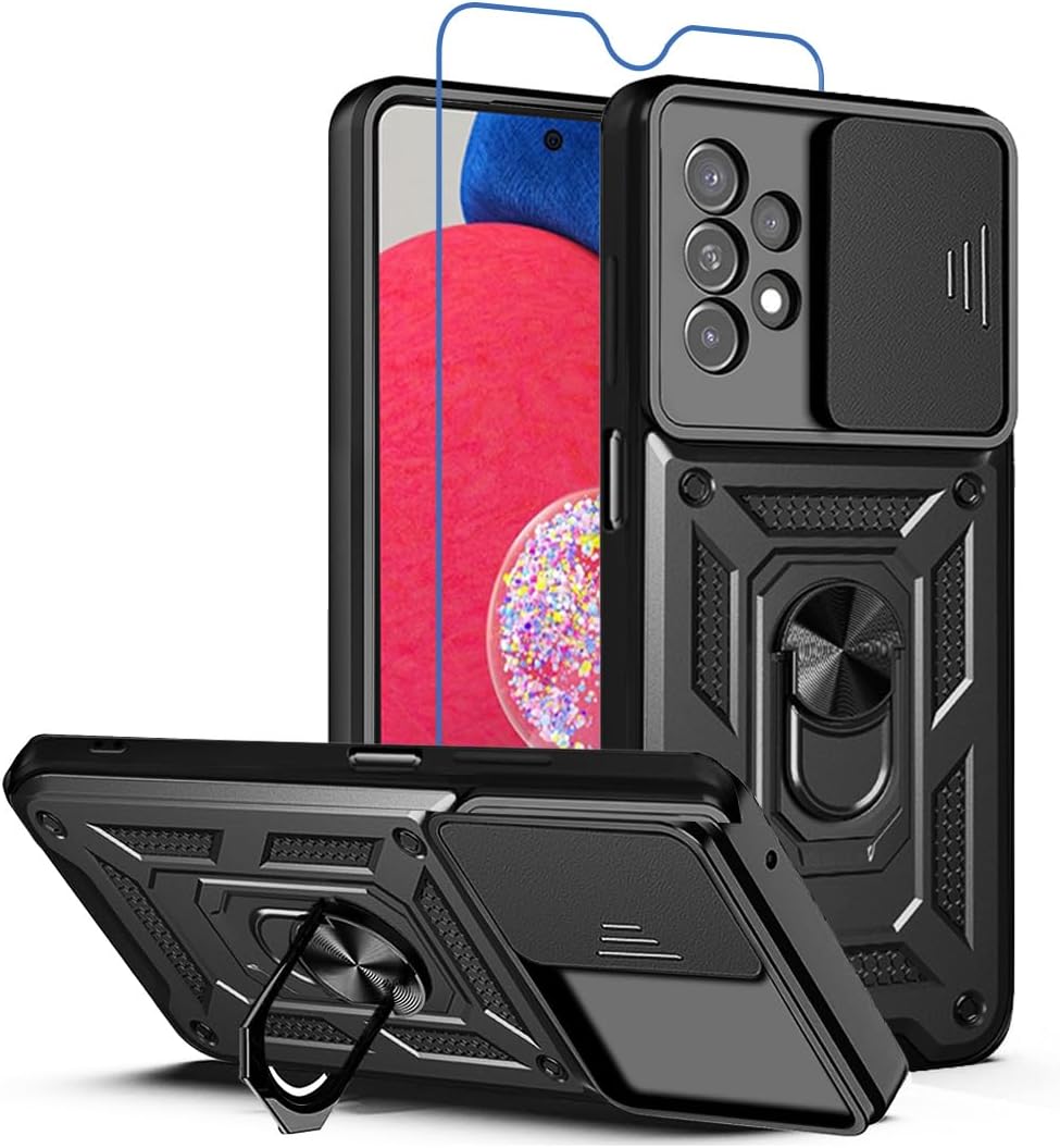 Phone Case with Screen Protector for Samsung Galaxy A23 5G, ?????? ?????? "???????????? ?????? ????" - Black