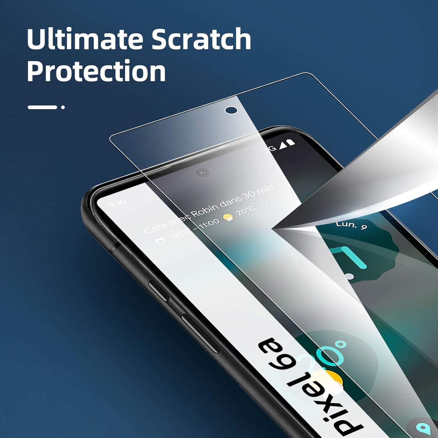 NEW'C Tempered Glass Screen Protector for Google Pixel 6a (6.1") - 3 Pack, Case Friendly, Anti-Scratch, Bubble Free,