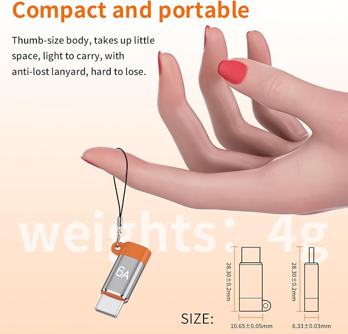 Light-ning to USB C Adapter 4PCS,PD27W/66W/QC100W Fast Charging 480Mbps Data Transfer,Light-ning Female to USB C Male Adapter for Phone 17/16/15,Pad,G-alaxy,X-Peria,S-Witch,Not for Headphones/OTG Gray