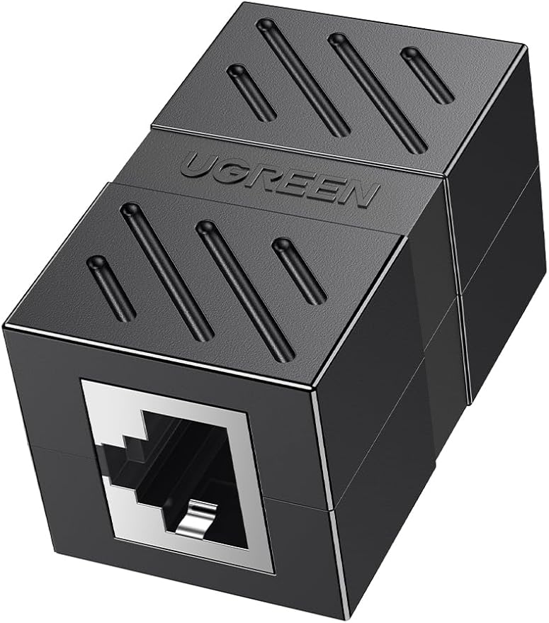 UGREEN RJ45 Coupler Ethernet Extender 1000Mbps, Cat7 Cat6 Cat5e 328ft Cable Extender Ethernet Adapter, LAN Connector in Line Coupler Female to Female Black