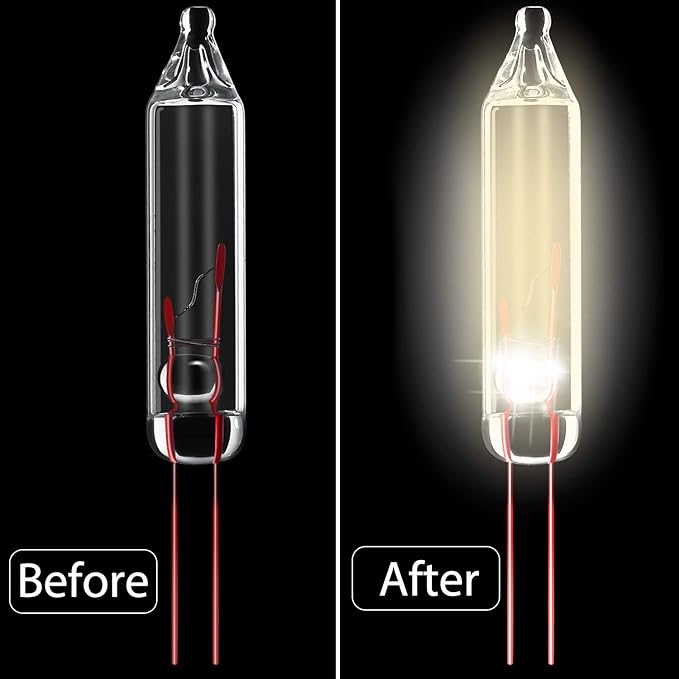 Mudder 200 Count 2.5V Christmas 50/100/150/200 Count Mini Incandescent Wire String Lights Replacement Bulbs Indoor/Outdoor Christmas Lights Decorations for Home Xmas Tree(Warm White)