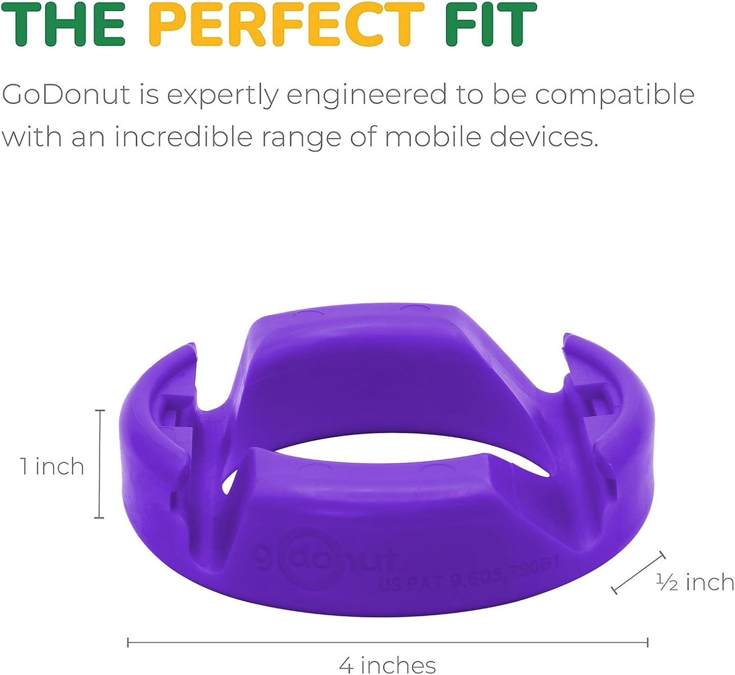 GoDonut – Original Phone Stand, Cell Phone Holder + Tablet Stand Desk Organizer for Most Smartphones - Purple